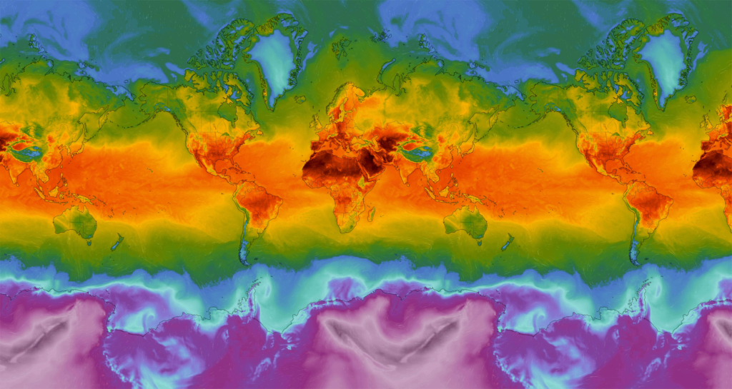 colorful map of the world